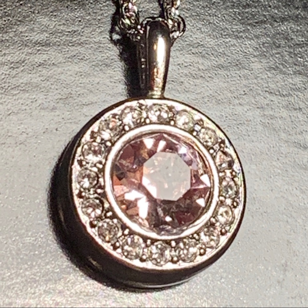 New Swarovski Birthstone Necklace June Lt Amethyst 26$